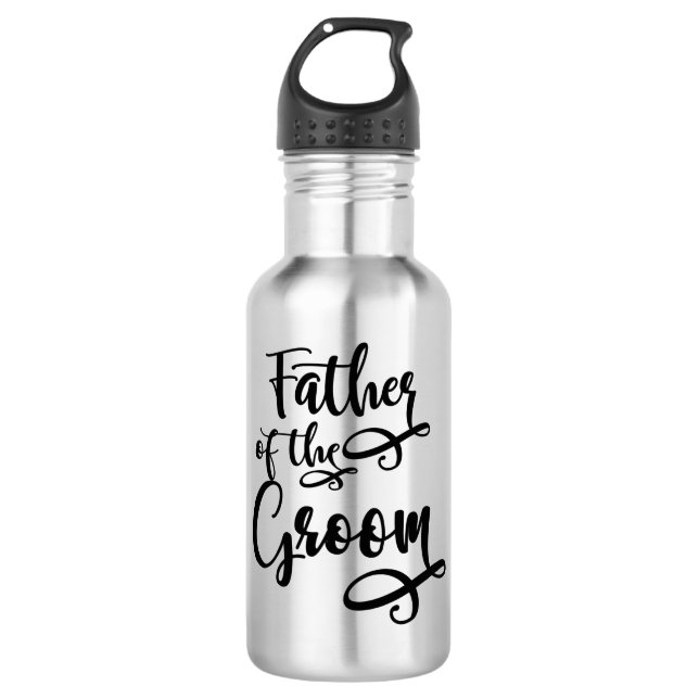 Father of the Groom Stainless Steel Water Bottle (Front)