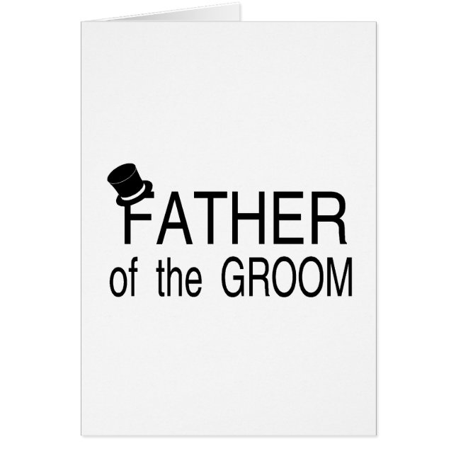 Father Of The Groom Top Hat Cards (Front)