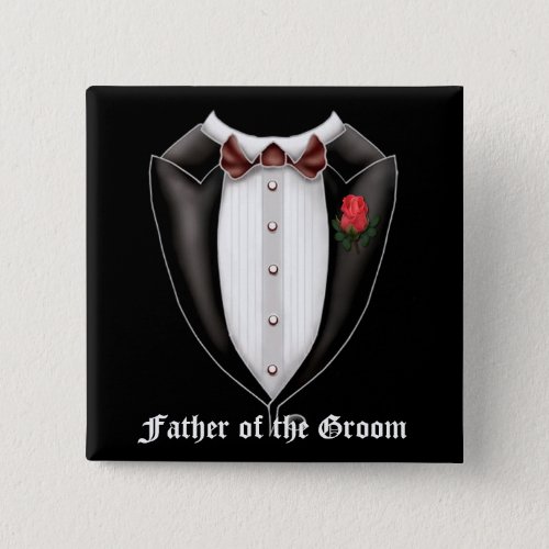 Father Of The Groom Tuxedo Button