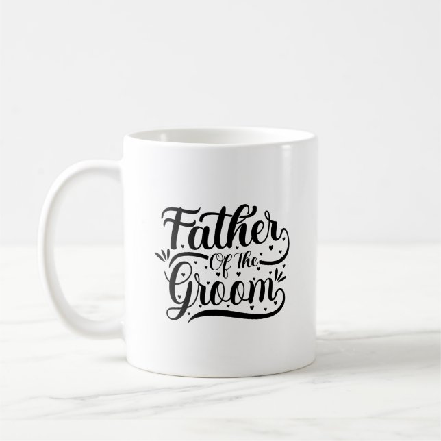 Father Of The Groom Typography Mug (Left)