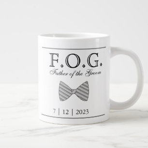 Father of the Groom Wedding Date Keepsake Giant Coffee Mug