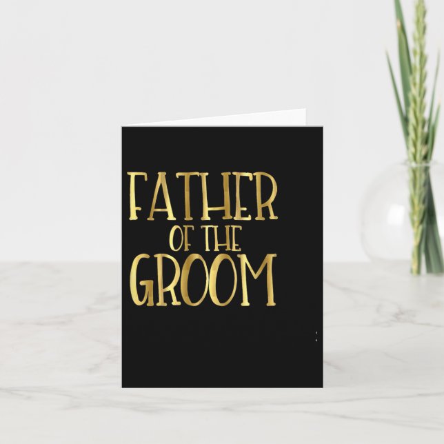 Father Of The Groom Wedding Party Bride Dad  Card (Front)
