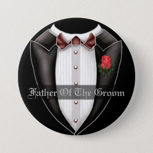Father Of The Groom Wedding Party Button