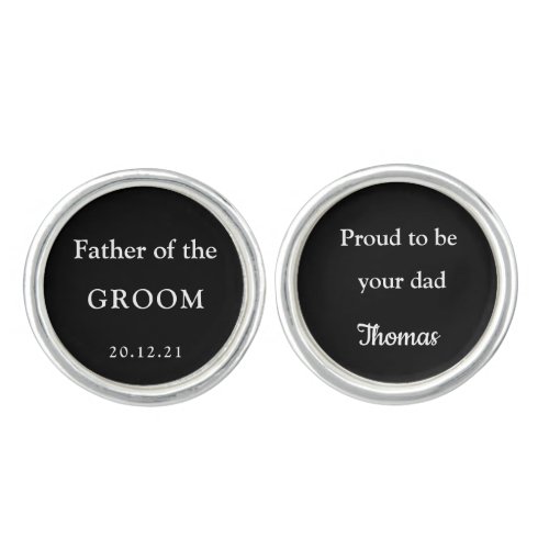 Father of the Groom wedding personalized gift dad Cufflinks