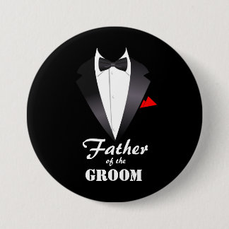 Father of the Groom with Tuxedo Shirt - Button