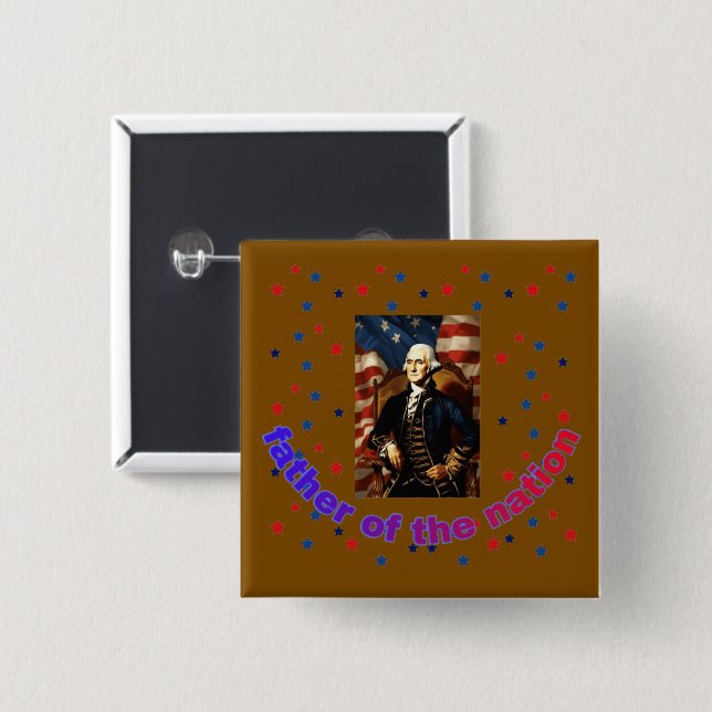 Father of the nation brown button (Front & Back)