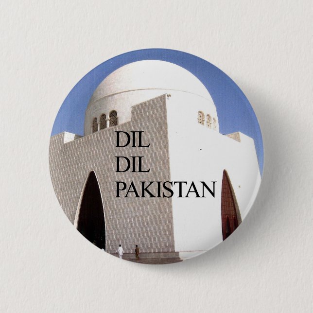 Father of the Nation: Mazar-e-Quaid Button (Front)