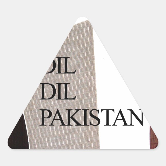 Father of the Nation: Mazar-e-Quaid Triangle Sticker (Front)