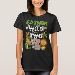 Father of the Wild Two Zoo Birthday Safari Jungle T-Shirt