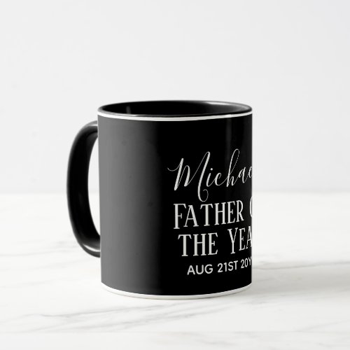 Father of the YEAR DAD Husband Man CUSTOPM TEXT Mug