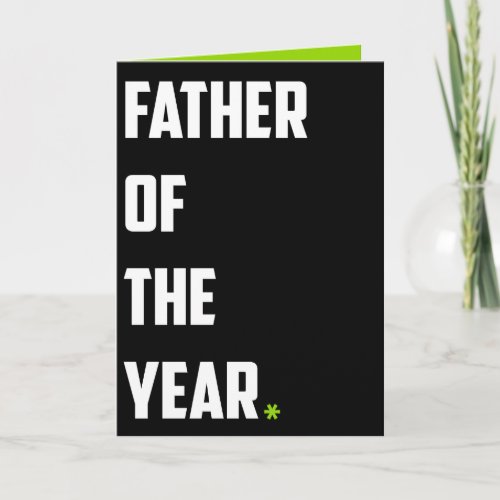 Father Of The Year Funny Card