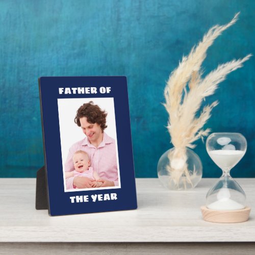 Father Of The Year Personalized Custom Photo Daddy Plaque