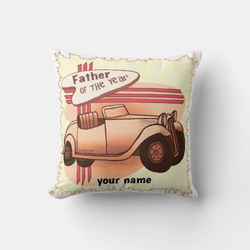 Father Of The Year  Throw Pillow