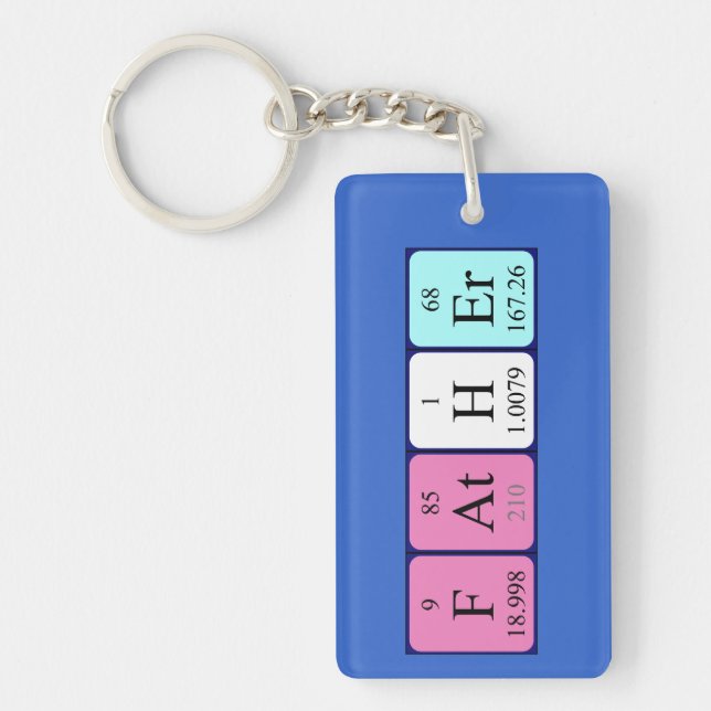 Father periodic table name keyring (Front)