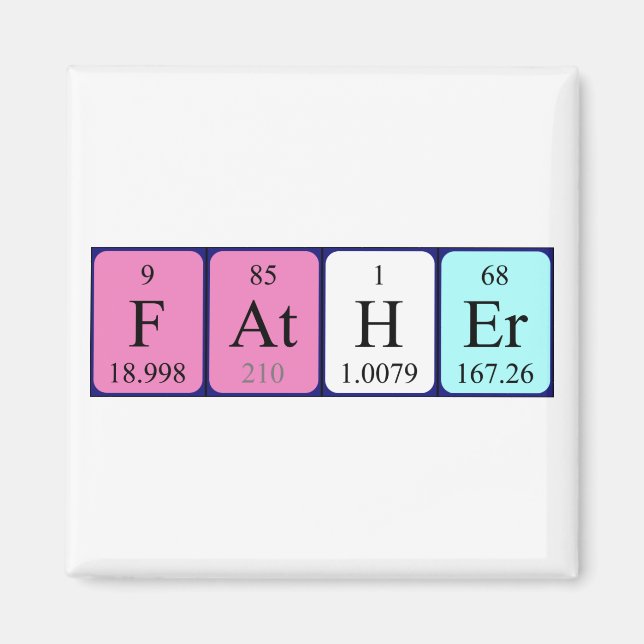 Father periodic table name magnet (Front)