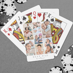 Father Personalized Dad Photo Poker Cards