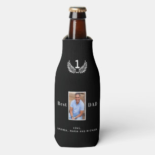 Father photo black white names bottle cooler
