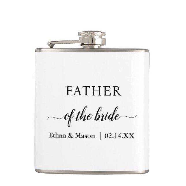 Father Photo Collage Custom Giant Flask (Front)