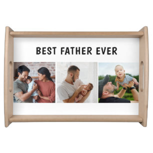 Father Photo Collage Custom Giant Serving Tray