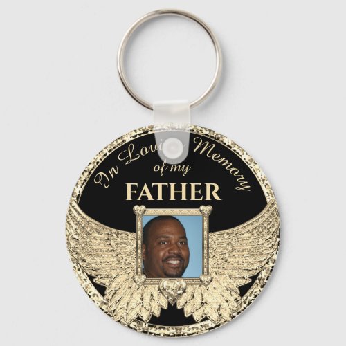 Father Photo Memorial Keychain