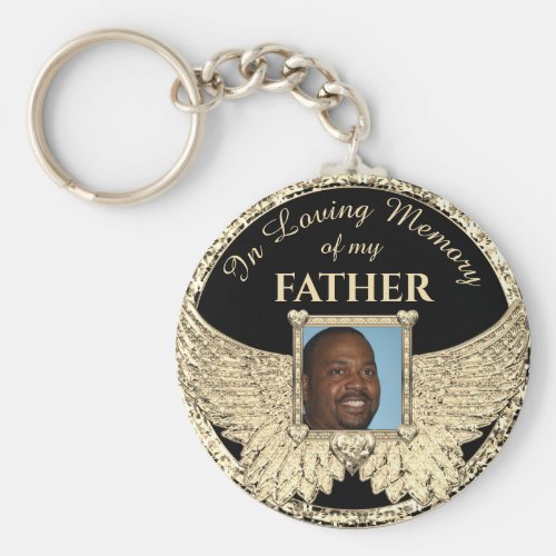 Father Photo Memorial Keychain