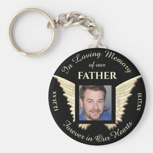Father Photo Memorial Keychain