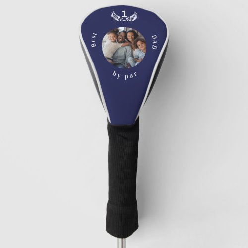 Father photo navy blue white golf head cover