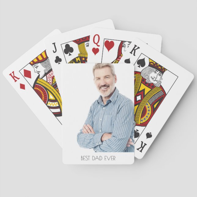 Father photo poker cards (Back)