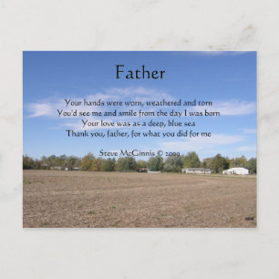 Father Poem Postcard