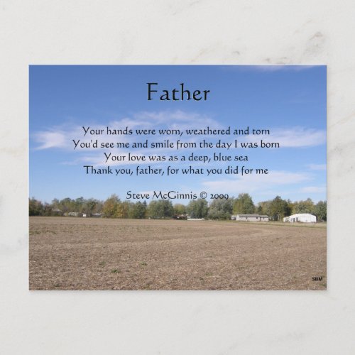 Father Poem Postcard