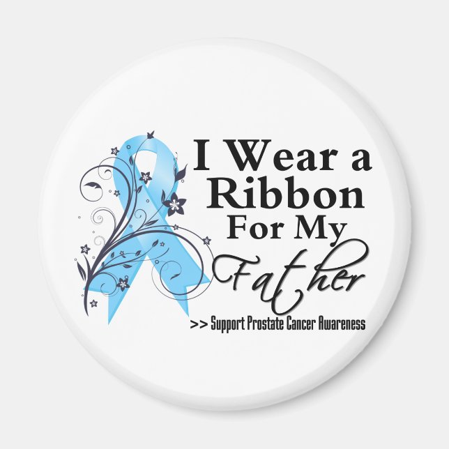 Father Prostate Cancer Ribbon Magnet (Front)