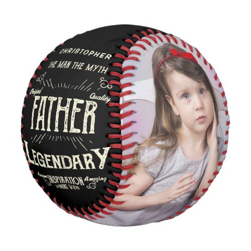 Father Retro Man Myth Legend Photo Template Baseball