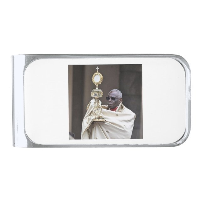 Father Robert Sarah Silver Finish Money Clip (Front)