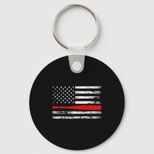 Father s day baseball distressed american flag 4th keychain