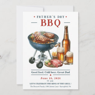 Father’s Day BBQ Grill and Beer Invitation