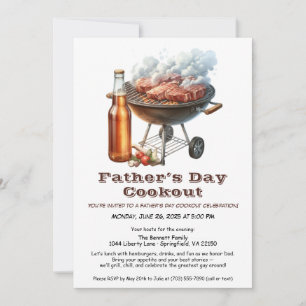 Father’s Day BBQ Invitation – Hamburgers, Drinks
