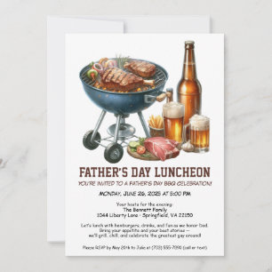 Father’s Day BBQ Invitation – Hamburgers, Drinks