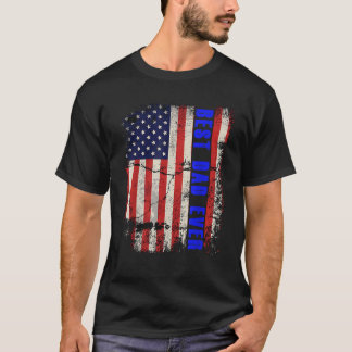 Father s Day Best Dad Ever American Flag Vintage M T-Shirt