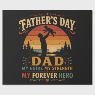 Father’s Day Best Dad Ever Vintage Wrapping Paper
