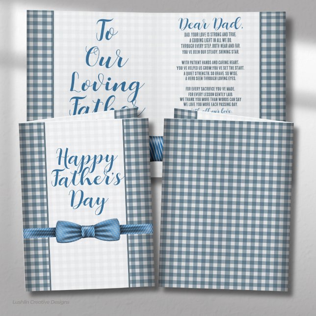 Father’s Day Blue Bow Tie Greeting Card (Creator Uploaded)