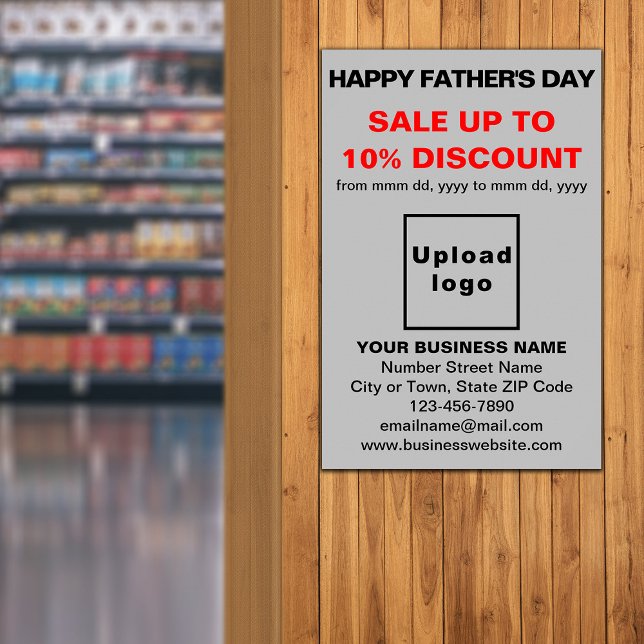 Father’s Day Business Sale Gray Poster (Creator Uploaded)