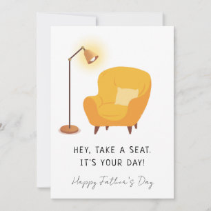 Father’s Day Cozy Chair & Lamp Design Minimal Invitation
