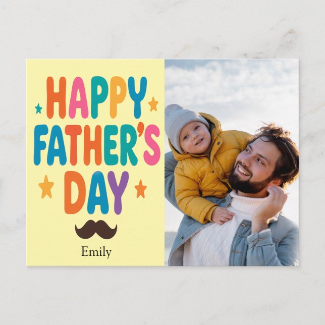Father’s Day Custom Photo Postcard (Front)
