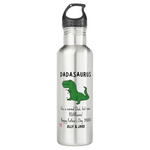 Father’s Day Funny T-rex Stainless Steel Water Bottle