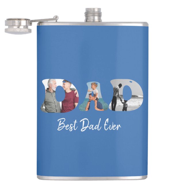 Father’s Day Gift for Dad \ Best Dad Ever Flask (Opened)