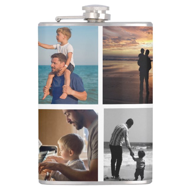 Father’s Day Gift for Dad | Custom Photo Flask (Front)