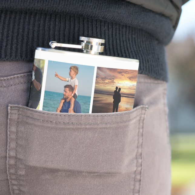Father’s Day Gift for Dad | Custom Photo Flask (In Situ)