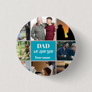 Father’s Day Gift for Dad Custom Photo & Name Button