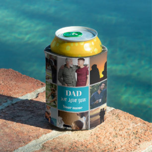 Father’s Day Gift for Dad   Custom Photo & Name Can Cooler