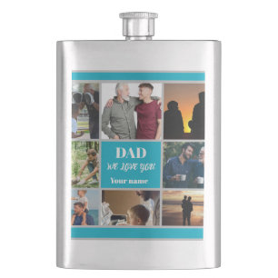 Father’s Day Gift for Dad Custom Photo & Name Flask
